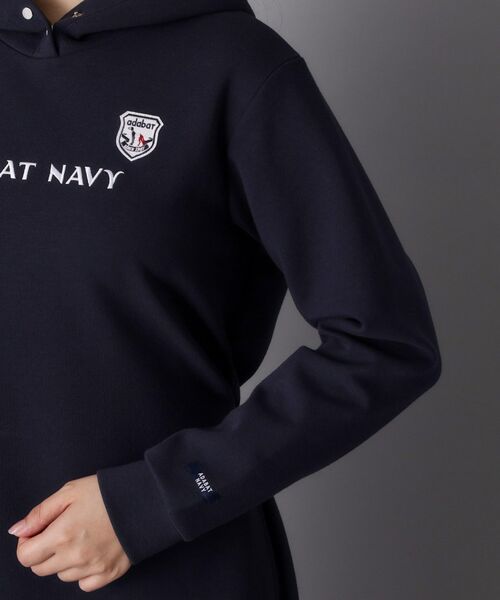 adabat / アダバット ミニ丈・ひざ丈ワンピース | 【ADABAT NAVY】長袖フーディワンピース | 詳細13
