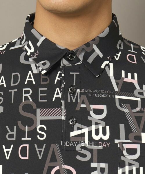 ADABAT STREAM / アダバットストリーム ポロシャツ | UVカット/吸水速乾 タイポグラフィポロシャツ | 詳細13