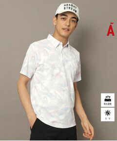 ADABAT STREAM / アダバットストリーム ポロシャツ | UVカット/吸水速乾 フェザープリントポロシャツ
