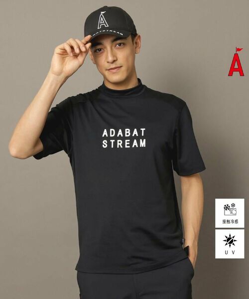 ADABAT STREAM/アダバットストリーム UVカット/接触冷感 ドライタッチモックネックT ブラック(019) 46(S) ADABAT STREAM/アダバットストリーム UVカット/接触冷感 ドライタッチモックネックT ブラック(019) 46(S)