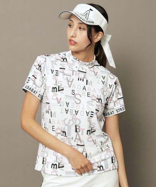 ADABAT STREAM / アダバットストリーム カットソー | UVカット/吸水速乾 タイポグラフィモックネックT | 詳細14