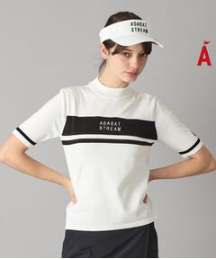 ADABAT STREAM / アダバットストリーム ニット・セーター | 半袖モックネック ニット