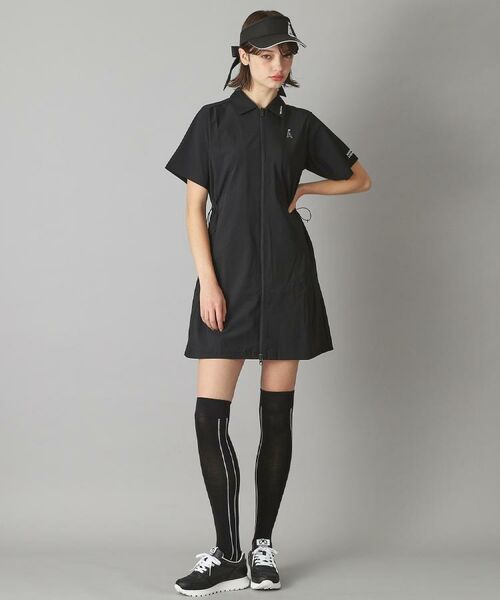 adabat - 美品　アダバットのベストチュニック ワンピース UVカット/接触冷感 クールタッチジップアップワンピース