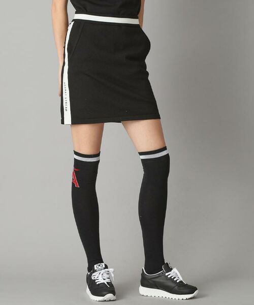 ADABAT STREAM / アダバットストリーム ミニ・ひざ丈スカート | サイドラインニットスカート | 詳細1