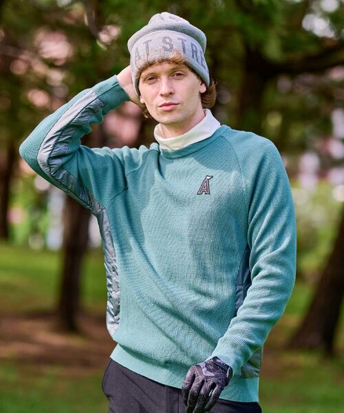 ADABAT STREAM / アダバットストリーム ニット・セーター | 布帛コンビクルーネックニット | 詳細9