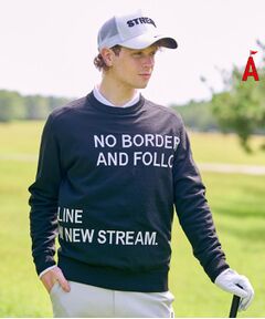 ADABAT STREAM / アダバットストリーム ニット・セーター | イージーケアメッセージロゴニット