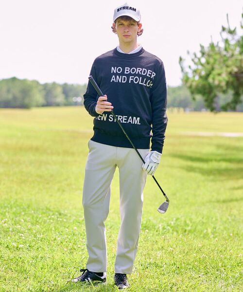 ADABAT STREAM / アダバットストリーム ニット・セーター | イージーケアメッセージロゴニット | 詳細1