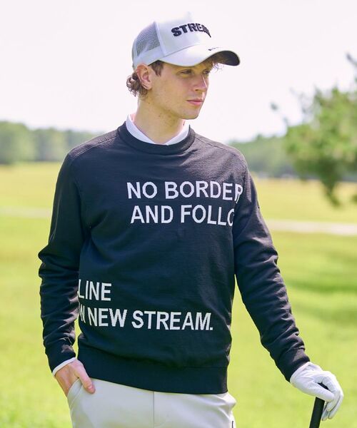 ADABAT STREAM / アダバットストリーム ニット・セーター | イージーケアメッセージロゴニット | 詳細2