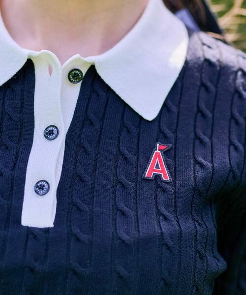 ADABAT STREAM / アダバットストリーム ニット・セーター | ケーブルニットクレリックポロシャツ | 詳細5