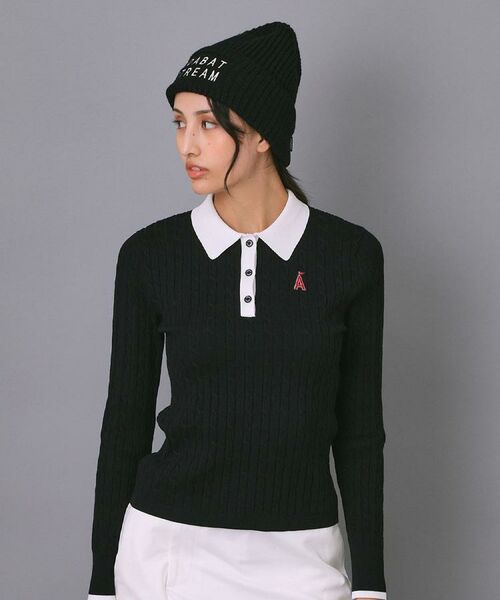 ADABAT STREAM / アダバットストリーム ニット・セーター | ケーブルニットクレリックポロシャツ | 詳細6