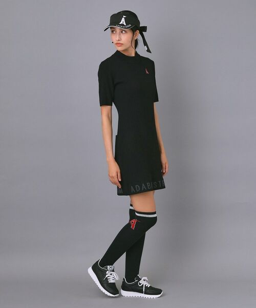 ADABAT STREAM / アダバットストリーム ワンピース | ワイドリブAラインニットワンピ | 詳細3