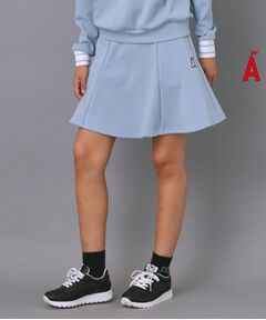 ADABAT STREAM / アダバットストリーム ミニ・ひざ丈スカート | ロゴラインフレアスカート