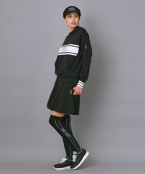 ADABAT STREAM / アダバットストリーム ミニ・ひざ丈スカート | ロゴラインフレアスカート | 詳細4