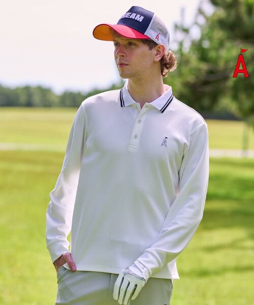 ADABAT STREAM / アダバットストリーム ポロシャツ | UVロングスリープポロシャツ(ホワイト(001))