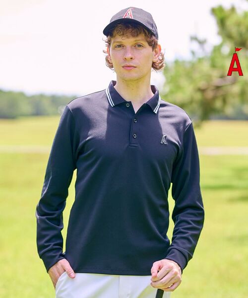 ADABAT STREAM / アダバットストリーム ポロシャツ | UVロングスリープポロシャツ(ブラック(019))