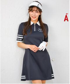 ADABAT STREAM / アダバットストリーム ワンピース | バックプリーツポロワンピース