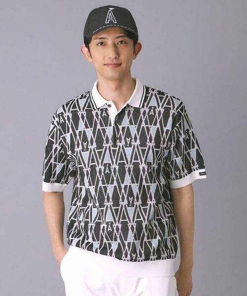 ADABAT STREAM / アダバットストリーム ポロシャツ | ジオメットリック半袖ポロえりニット | 詳細20