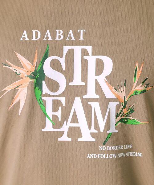 ADABAT STREAM / アダバットストリーム カットソー | フラワープリント半袖モックT | 詳細24
