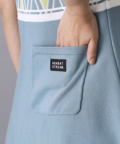 ADABAT STREAM / アダバットストリーム ワンピース | ジオメトリックニットポロワンピース | 詳細12
