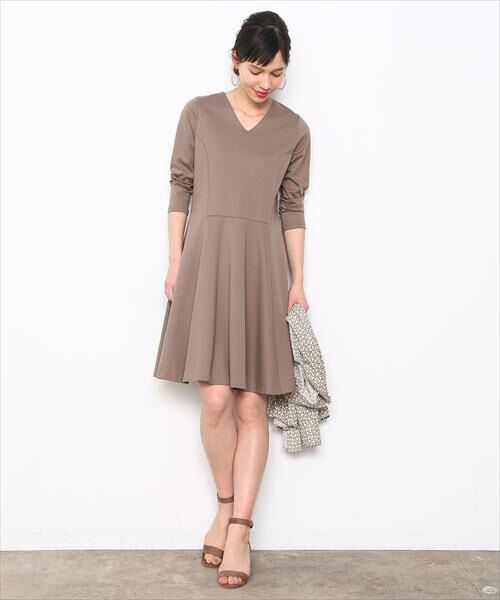 セール フレアジャージードレス ミニ丈 ひざ丈ワンピース Adam Et Rope アダム エ ロペ ファッション通販 タカシマヤファッションスクエア