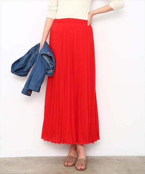 セール Baila6月号掲載 マキシプリーツスカート ロング マキシ丈スカート Adam Et Rope アダム エ ロペ ファッション通販 タカシマヤファッションスクエア