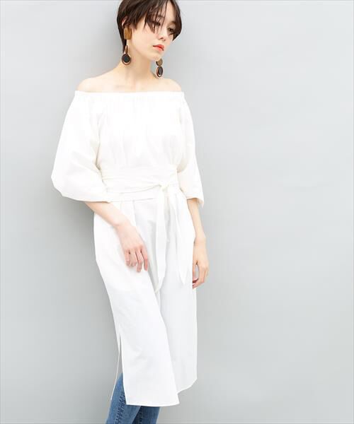 セール オフショルダーワンピース ロング マキシ丈ワンピース Adam Et Rope アダム エ ロペ ファッション通販 タカシマヤファッションスクエア