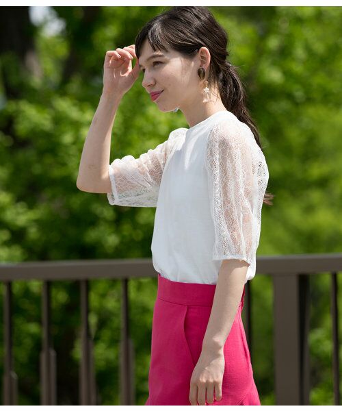 セール そでレースカットソー カットソー Adam Et Rope アダム エ ロペ ファッション通販 タカシマヤファッションスクエア