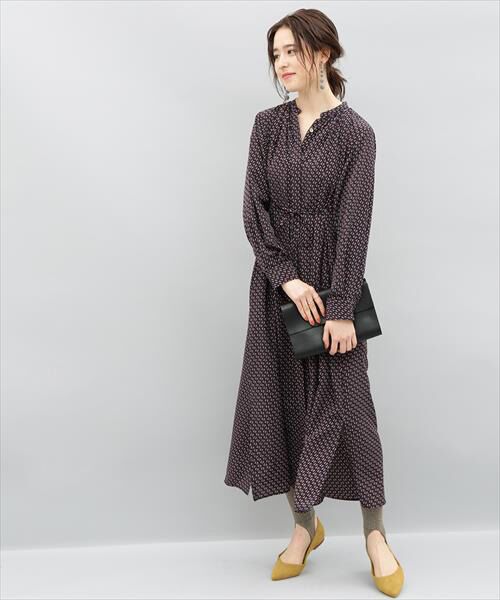 セール レトロ柄ロングシャツワンピース ワンピース Adam Et Rope アダム エ ロペ ファッション通販 タカシマヤファッションスクエア