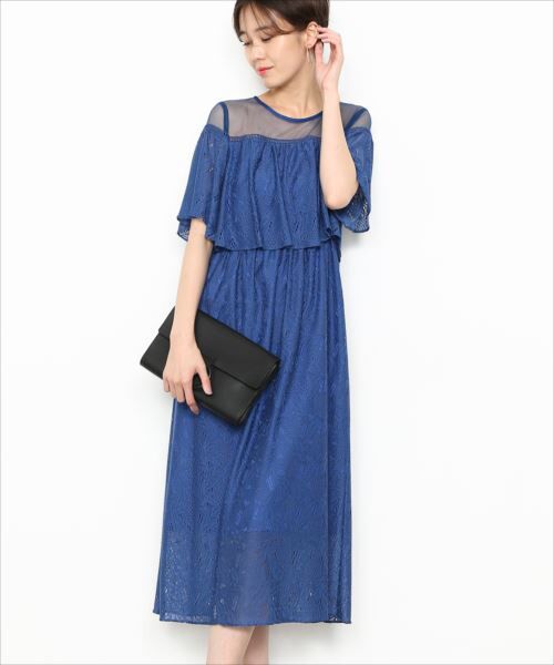 セール レース チュールコンビワンピース ワンピース Adam Et Rope アダム エ ロペ ファッション通販 タカシマヤファッションスクエア