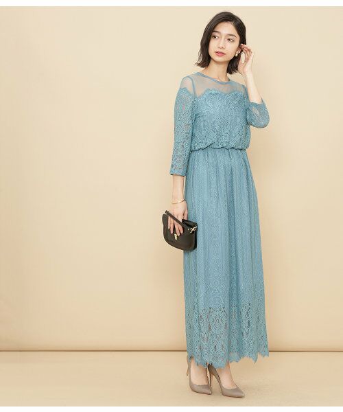 セール チュール パネルレースドレス ワンピース Adam Et Rope アダム エ ロペ ファッション通販 タカシマヤファッションスクエア