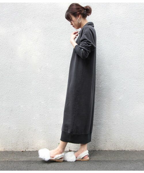 セール 別注rochester Half Zip Sweat Top One Piece ワンピース Adam Et Rope アダム エ ロペ ファッション通販 タカシマヤファッションスクエア