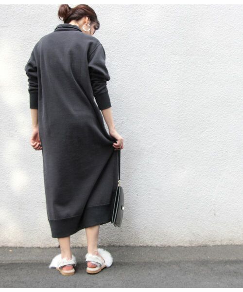 セール 別注rochester Half Zip Sweat Top One Piece ワンピース Adam Et Rope アダム エ ロペ ファッション通販 タカシマヤファッションスクエア