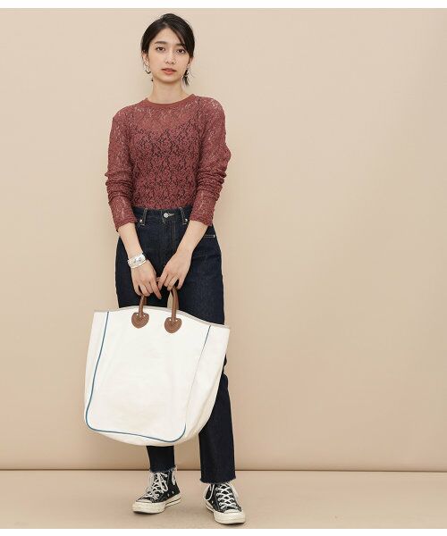 【YOUNG & OLSEN】 別注レースロングスリーブカットソー