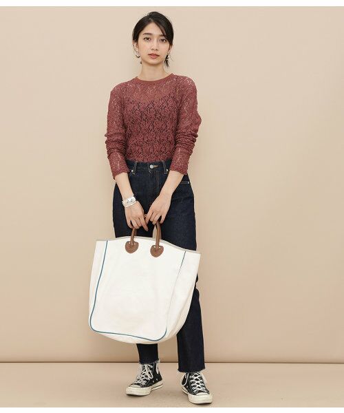 YOUNG  OLSEN】 CANVAS CARRYALL TOTE （トートバッグ）｜ADAM ET ROPE' / アダム エ ロペ  ファッション通販 タカシマヤファッションスクエア