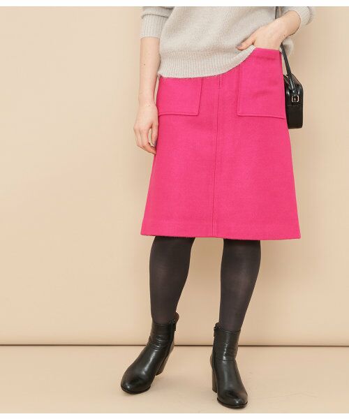 最終セール新品Marni台形スカート ビビッドなピンク-