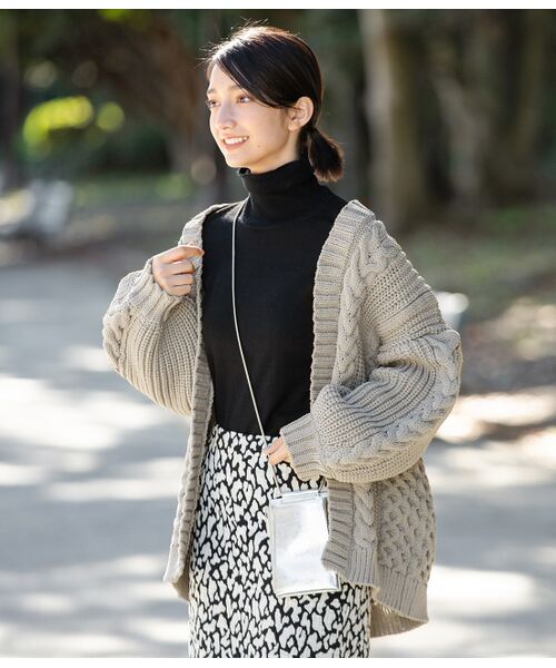 セール ライトケーブルボリュームカーディガン カーディガン ボレロ Adam Et Rope アダム エ ロペ ファッション通販 タカシマヤファッションスクエア