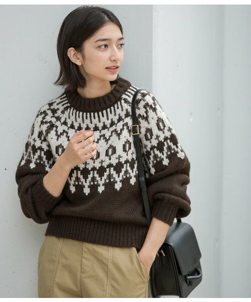 セール フェアアイル柄ニット ニット セーター Adam Et Rope アダム エ ロペ ファッション通販 タカシマヤファッションスクエア