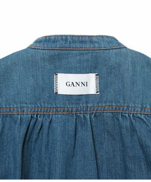 ganni kress soft denim dress