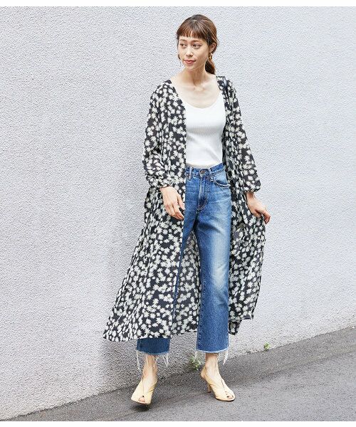 セール 3way柄ワンピースガウン ワンピース Adam Et Rope アダム エ ロペ ファッション通販 タカシマヤファッションスクエア