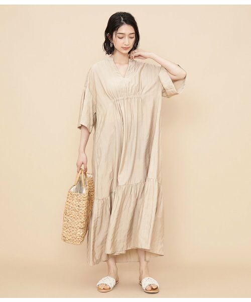 セール Vネックラメ入りロングワンピース ワンピース Adam Et Rope アダム エ ロペ ファッション通販 タカシマヤファッションスクエア