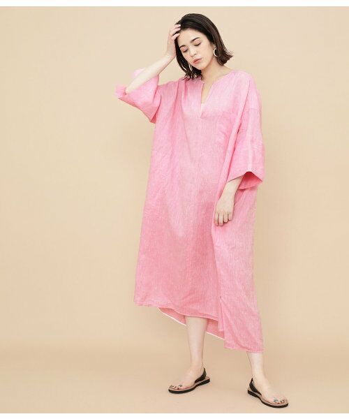 セール Ticca キーネック半袖ワンピース ワンピース Adam Et Rope アダム エ ロペ ファッション通販 タカシマヤファッションスクエア