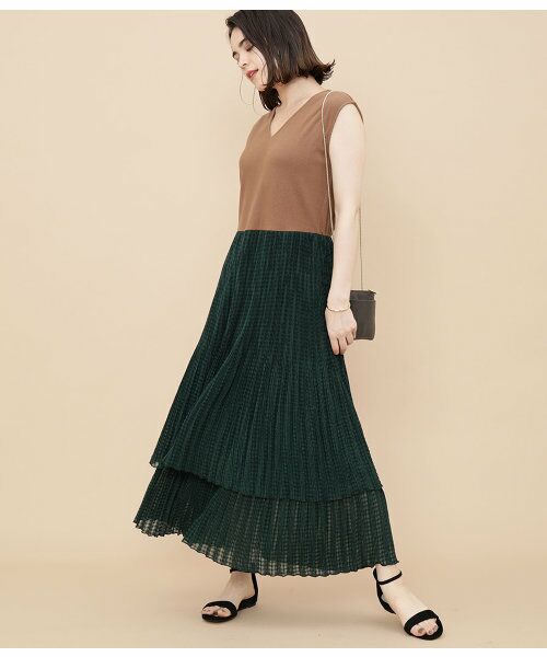 セール ドッキングプリーツワンピース ワンピース Adam Et Rope アダム エ ロペ ファッション通販 タカシマヤファッションスクエア