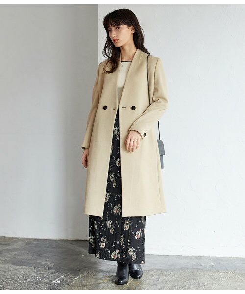 セール ビーバーvネックノーカラーコート その他アウター Adam Et Rope アダム エ ロペ ファッション通販 タカシマヤファッションスクエア