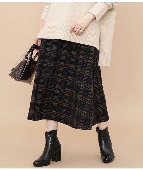 セール チェックフレアスカート スカート Adam Et Rope アダム エ ロペ ファッション通販 タカシマヤファッションスクエア