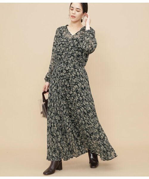 セール Ne Quittez Pas Print Dress ワンピース ワンピース Adam Et Rope アダム エ ロペ ファッション通販 タカシマヤファッションスクエア