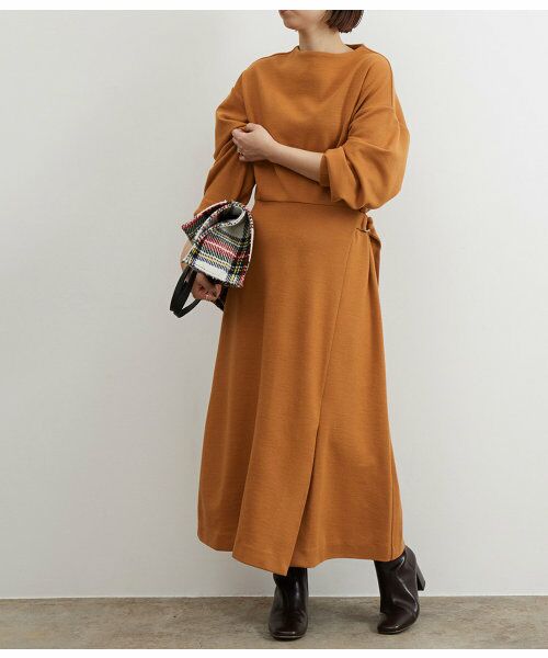 セール ボトルネックラップ風ワンピース ワンピース Adam Et Rope アダム エ ロペ ファッション通販 タカシマヤファッションスクエア