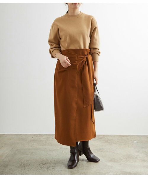 セール ラップスカートニットワンピース ワンピース Adam Et Rope アダム エ ロペ ファッション通販 タカシマヤファッションスクエア