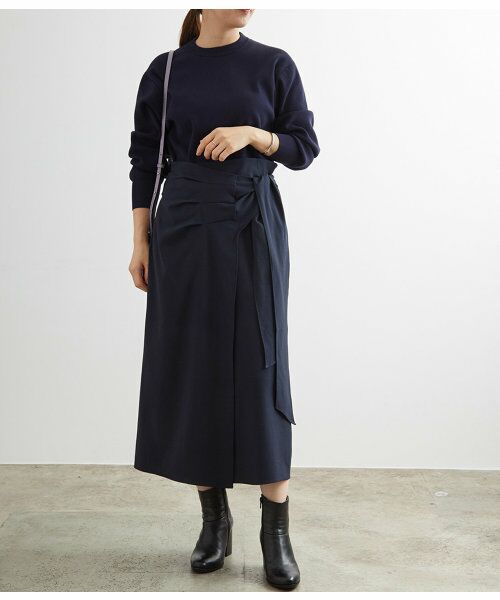 セール ラップスカートニットワンピース ワンピース Adam Et Rope アダム エ ロペ ファッション通販 タカシマヤファッションスクエア