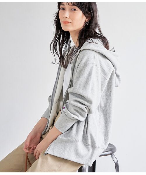 reverse weave zip hoodie