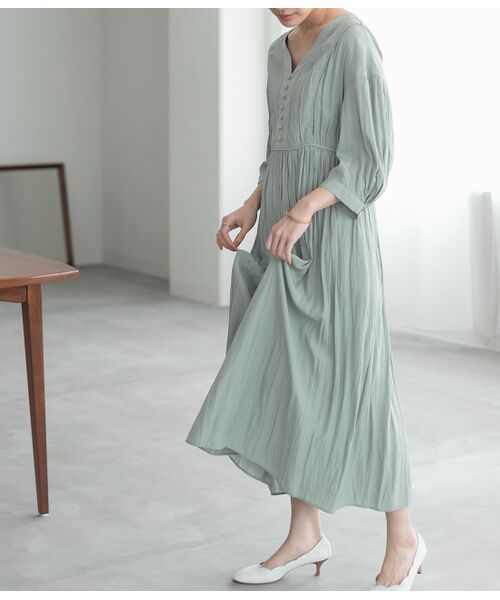 セール Web限定 バルーンスリーブギャザードレス ワンピース Adam Et Rope アダム エ ロペ ファッション通販 タカシマヤファッションスクエア